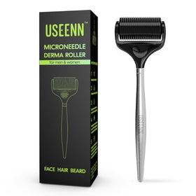 USEENN front view of wide 1200-needle derma roller showing full head benefit
