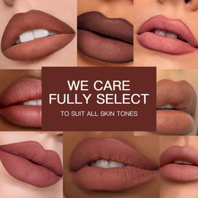 USHAS lifestyle evening look displaying bold matte color and long-lasting wear benefit