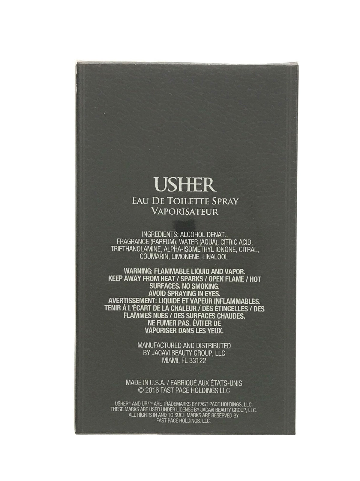 Usher fragrance spray close-up on wrist showing natural application and lasting scent