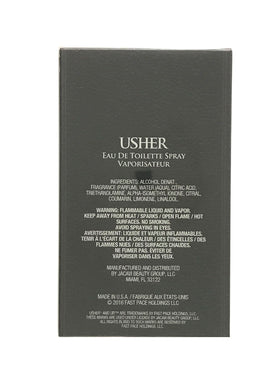 Usher fragrance spray close-up on wrist showing natural application and lasting scent