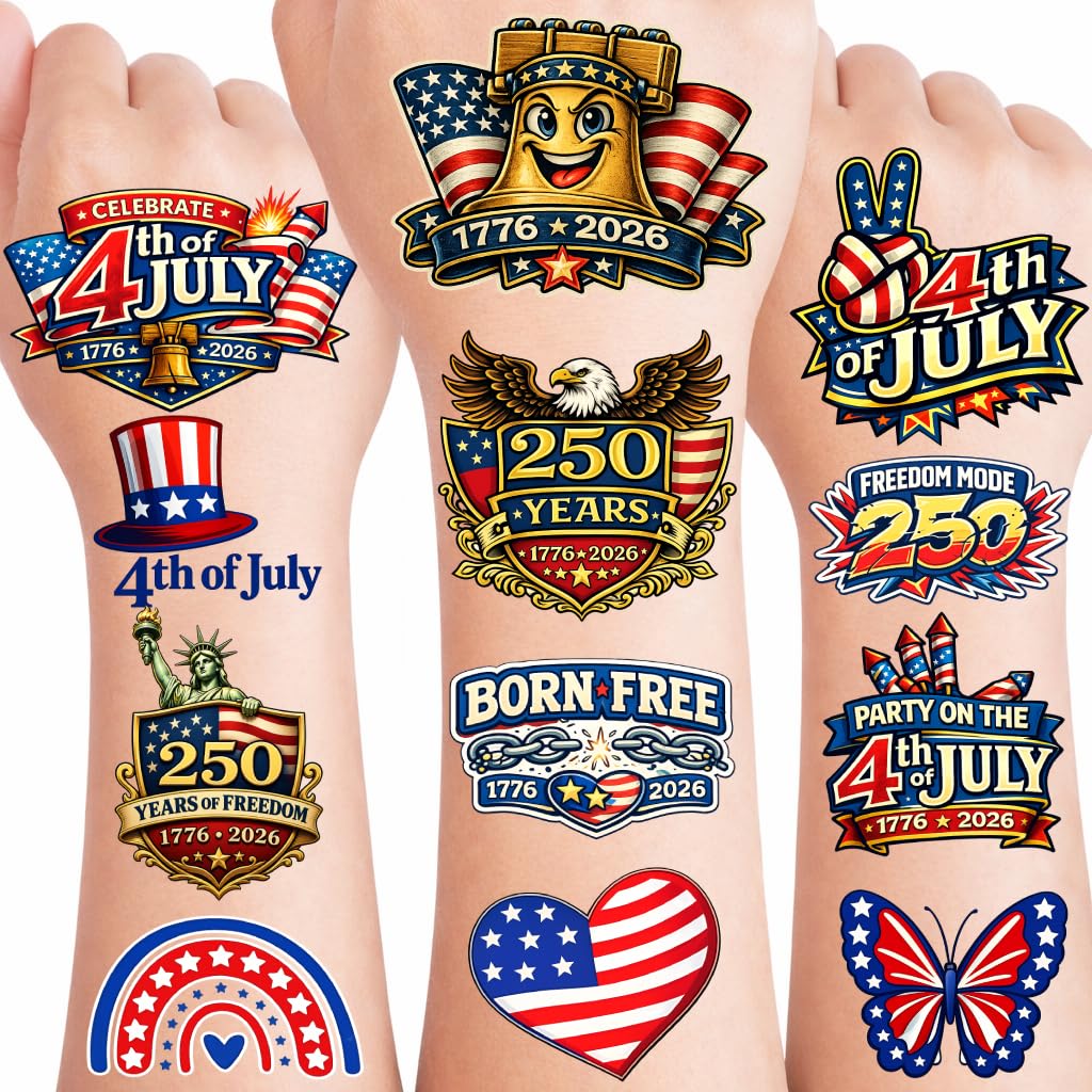 USHJNV front packaging showing 250th tattoos for quick grab-and-go