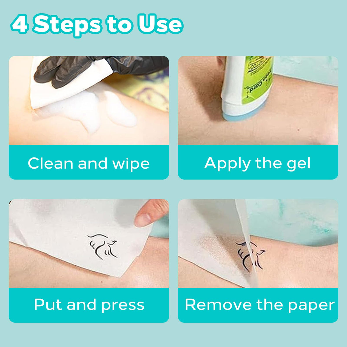 Usiriy stencil application in use on forearm showing sharp transfer and faster workflow
