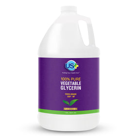 US+ one-gallon container front label showing product identity and purity benefits