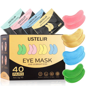 USTELIR front packaging showing 40 pairs and ingredient highlights for easy selection