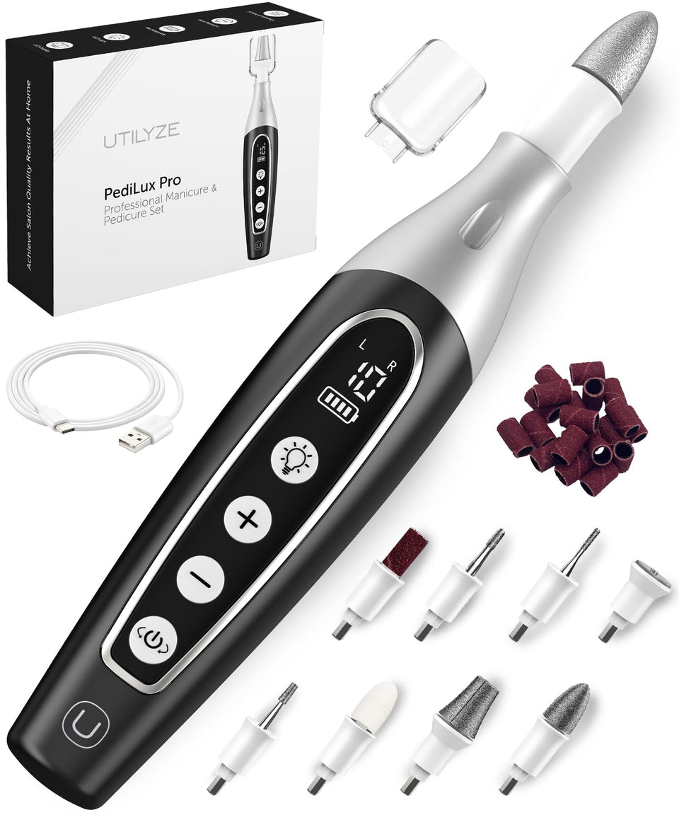 UTILYZE PediLux Pro front view showing cordless design and grip benefit