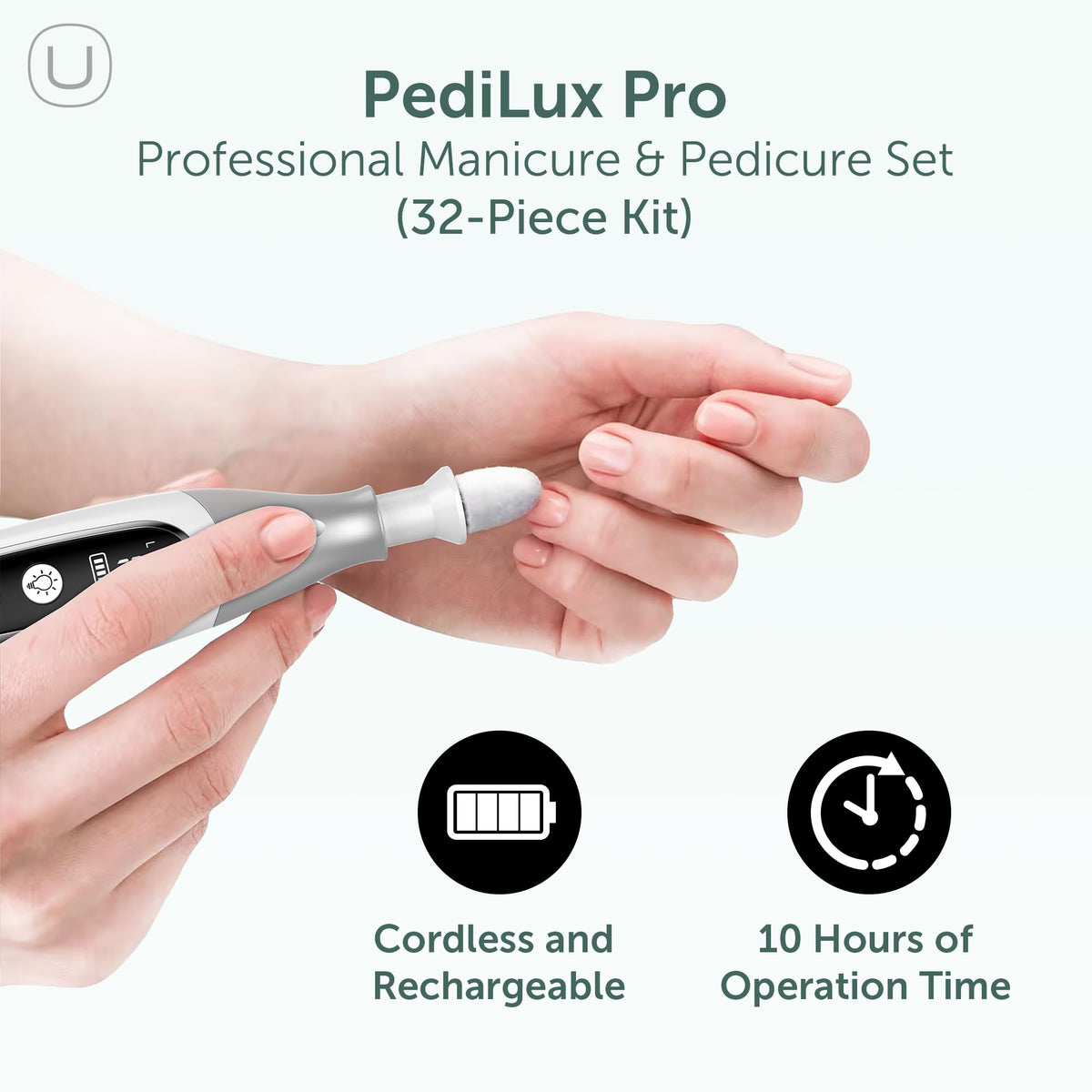 UTILYZE close-up of handpiece textured grip for secure control and comfort