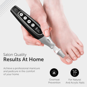 UTILYZE device in use on foot highlighting precision file benefit