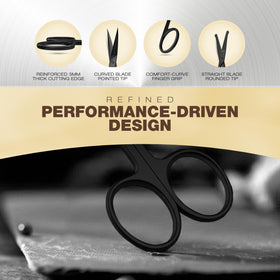 Utopia Care curved scissor detail for natural brow contouring and accuracy benefit