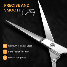 Utopia Care shears cutting hair in salon demonstrating precision control