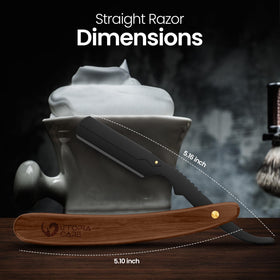 Utopia Care razor held in hand to show scale and balanced weight — easier maneuvering