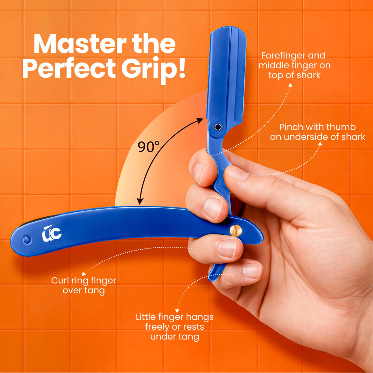 Utopia Care razor opened with blade inserted demonstrating safe blade alignment and fit