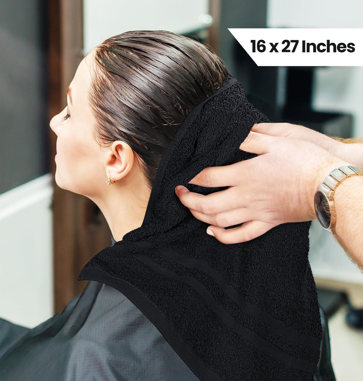 Utopia Towels single flat towel displaying full 16x27 inch size