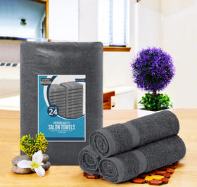 Utopia Towels folded stack highlighting neat storage and convenience