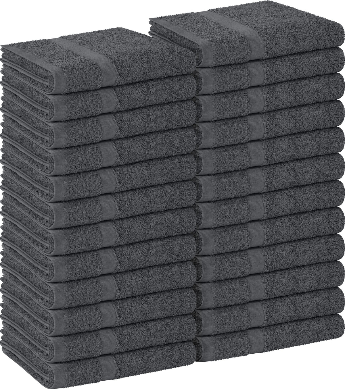Utopia Towels front packaging showing grey 24-pack and benefits
