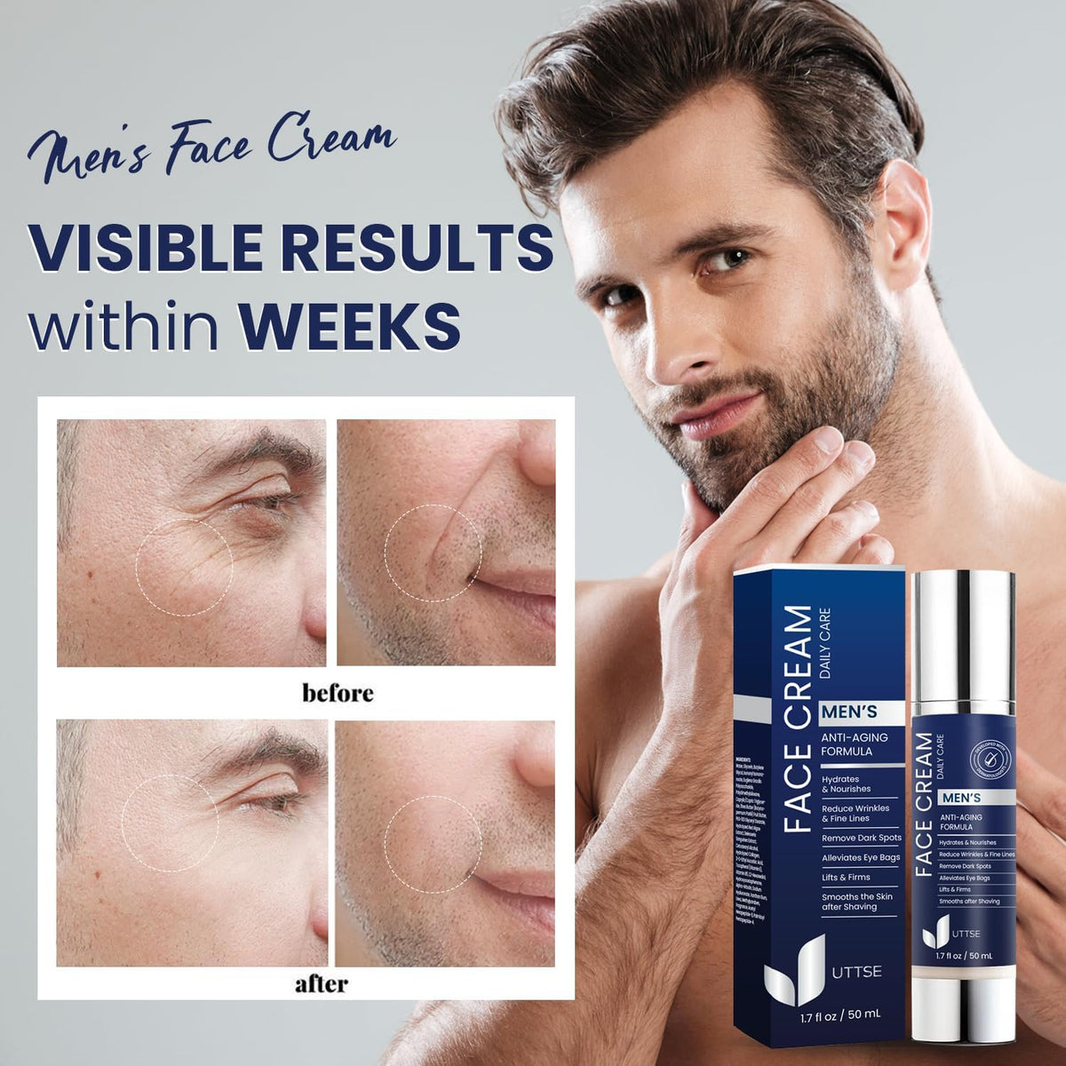 Uttse moisturizer being scooped on hand for quick application benefit