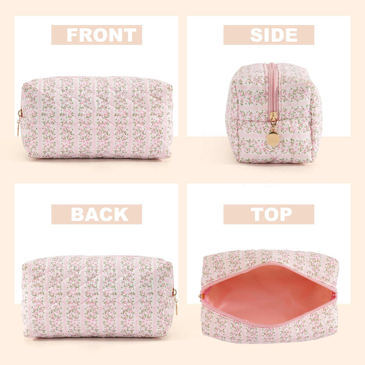 UUYUUY open pouch filled with makeup showing organized storage and travel readiness