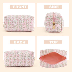 UUYUUY open pouch filled with makeup showing organized storage and travel readiness