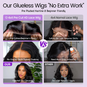 UVVUVV natural color detail highlighting soft unprocessed Brazilian hair