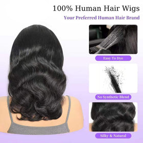 UVVUVV wig on mannequin showing 14-inch scale and true length