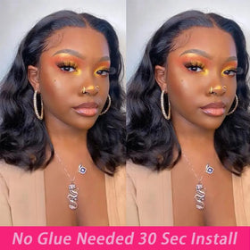 UVVUVV side profile showing body wave texture and natural shine