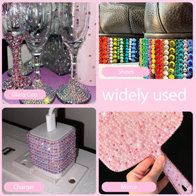 UWETIME rhinestones decorating a phone case adding sparkling customized flair