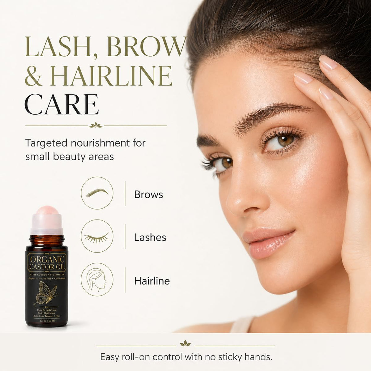 UXZQEN castor oil texture drop highlighting rich nourishing benefit
