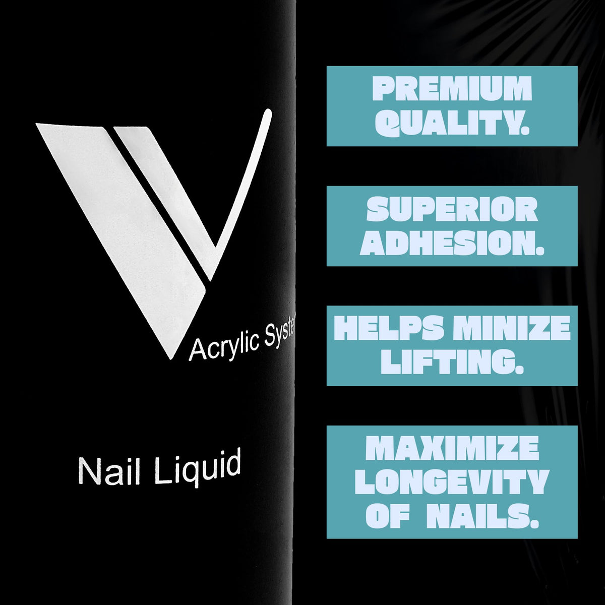 V Beauty Pure before and after acrylic set showing improved finish benefit