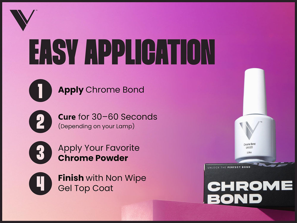 V Beauty Pure in-use application with brush placing chrome for controlled results