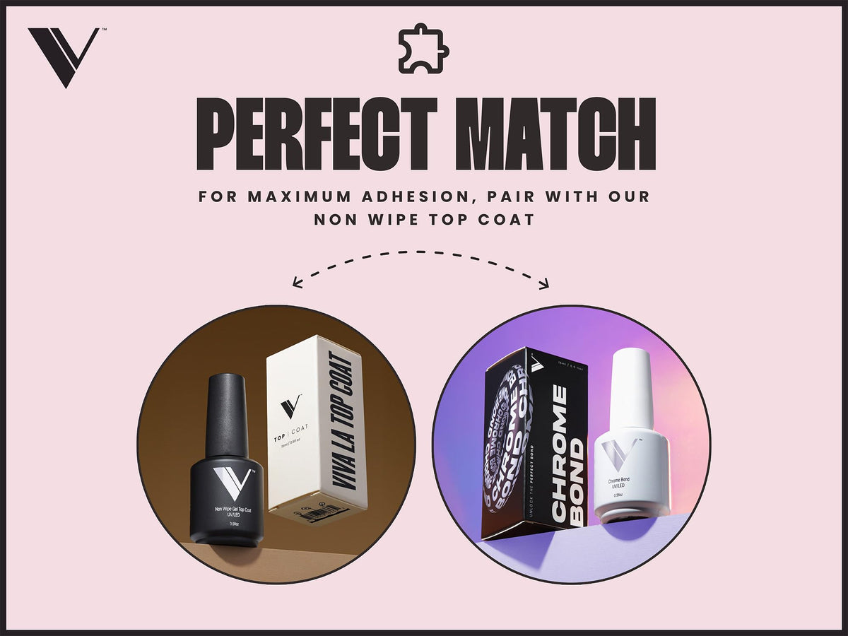V Beauty Pure on manicure station illustrating salon-ready chrome finishes benefit