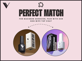 V Beauty Pure on manicure station illustrating salon-ready chrome finishes benefit