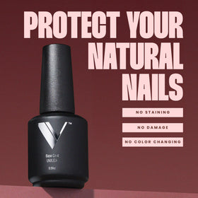 V Beauty Pure being applied on natural nails demonstrating neat, even coverage
