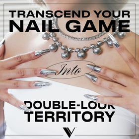 V Beauty Pure before and after nails showing scratch resistant finish