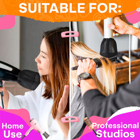 V TOWER use on curly hair styling demonstrating curl definition and reduced frizz benefit