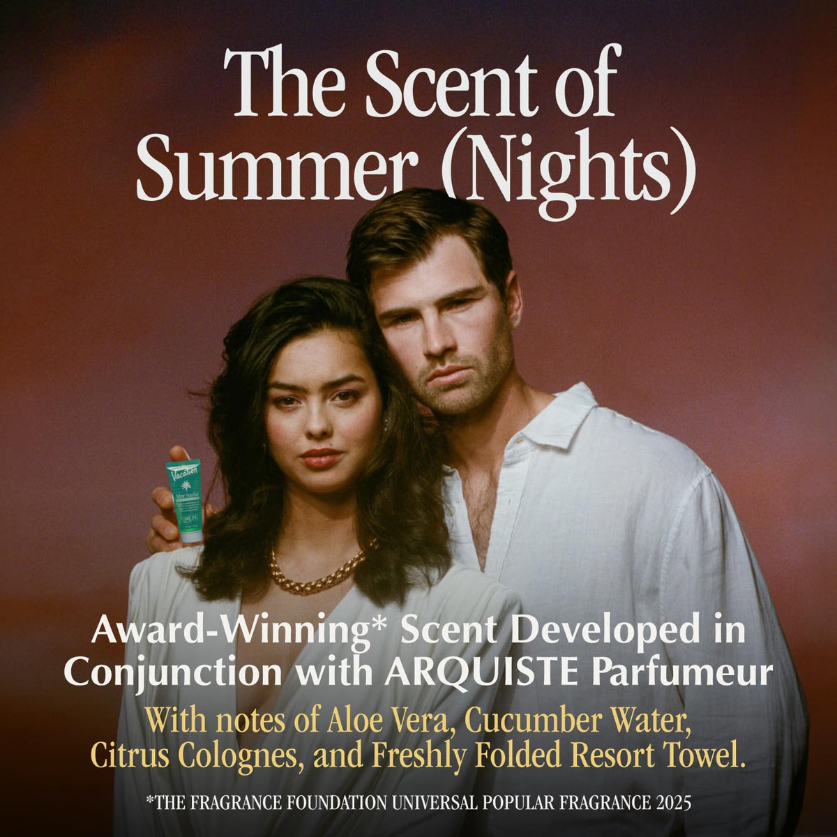 VACATION label ingredients list visible for transparent formulation benefits
