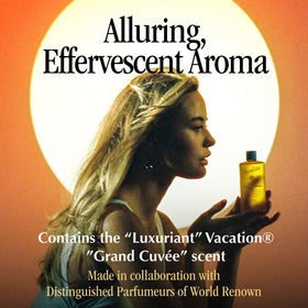 VACATION product held in hand to show travel-sized 3.4 oz benefit