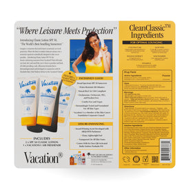 VACATION lotion pour texture close-up showing lightweight moisturizer benefit