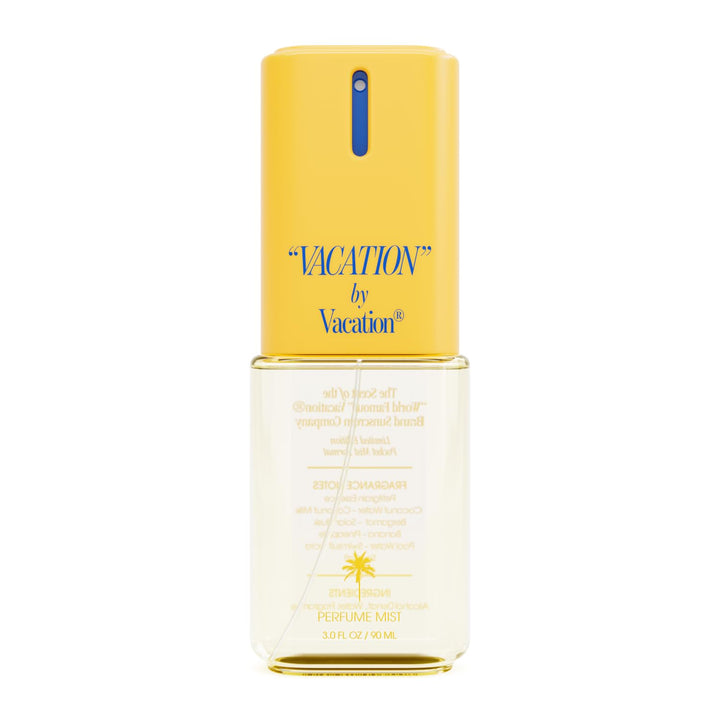 VACATION front bottle view showing clean packaging and travel size benefit