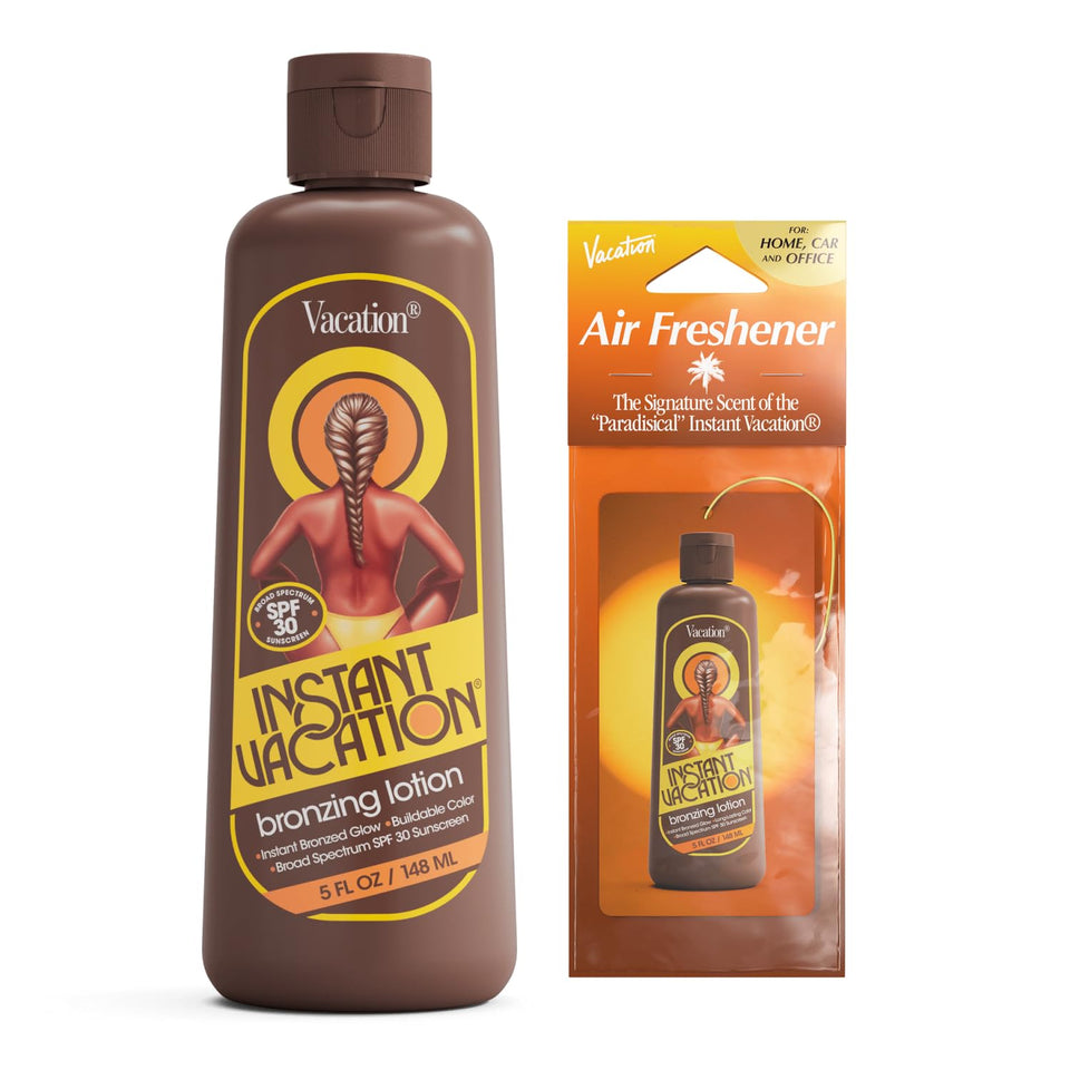VACATION front packaging bottle showing label and SPF 30 for quick identification and protection