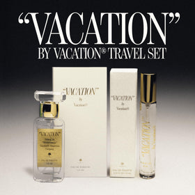 VACATION full bottle close-up highlights design and easy application benefit