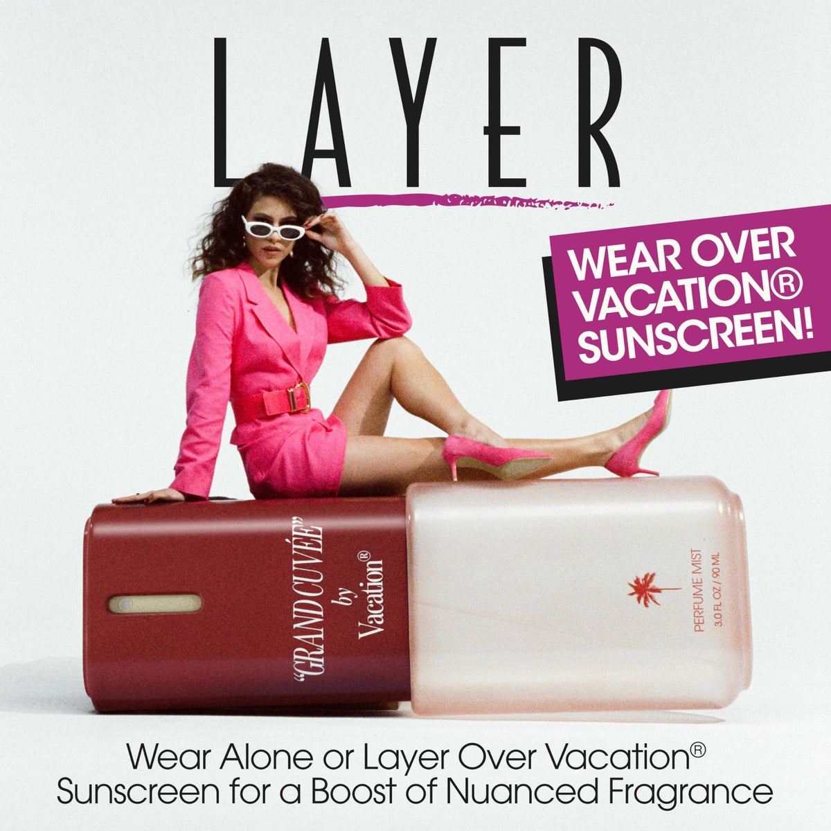 VACATION bottle inside travel bag demonstrating TSA-ready convenience