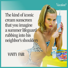 VACATION lifestyle image by pool evoking fragrance and summer memory benefit