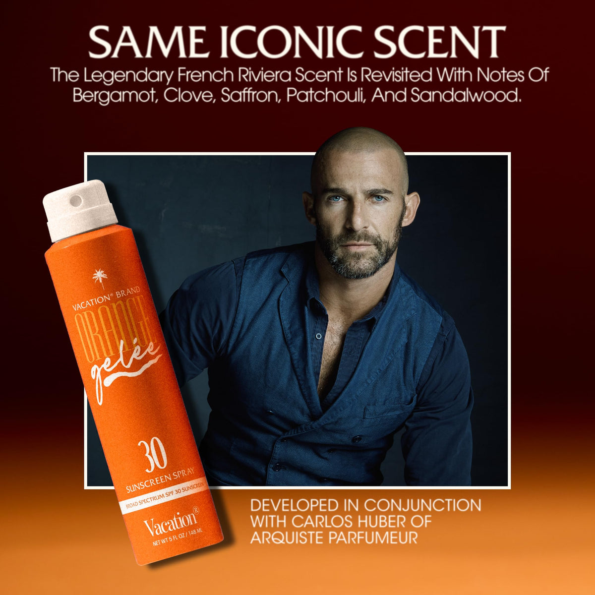 VACATION hanging air freshener displayed in car offering on-the-go signature scent benefit
