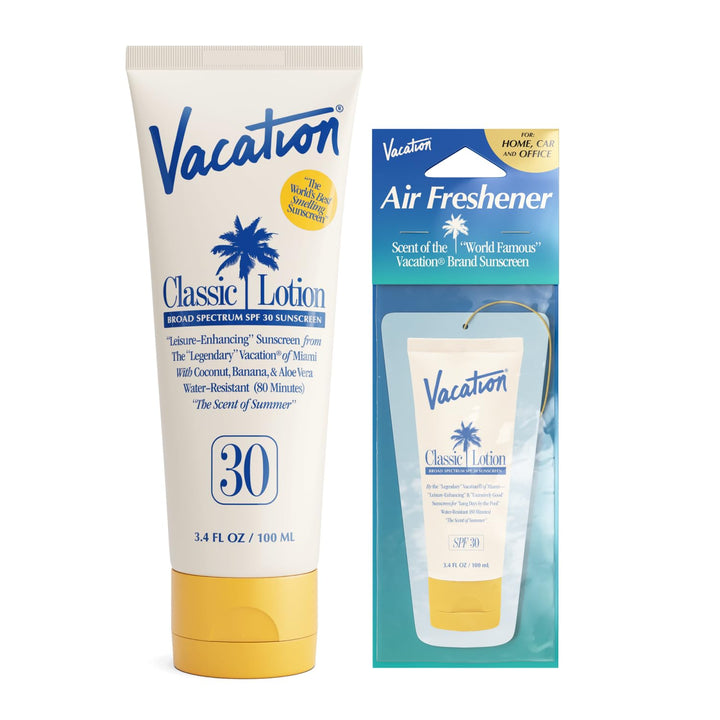 VACATION front packaging showing SPF 30 and travel-size convenience