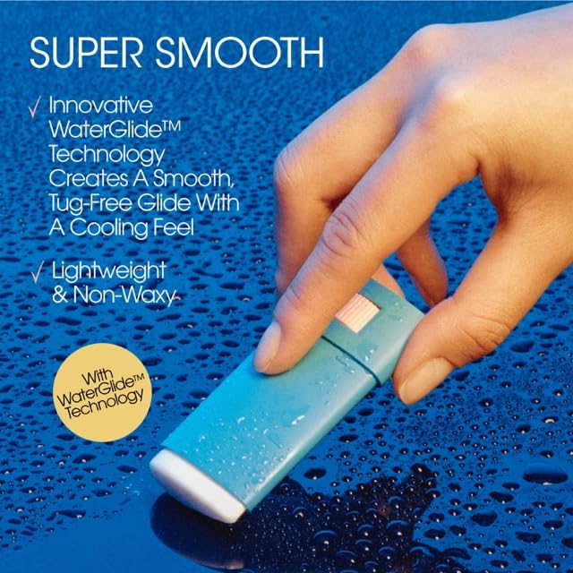 VACATION applying stick to nose and cheeks for precise, on-the-go protection