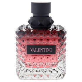 Valentino side profile of bottle highlighting silhouette and premium finish