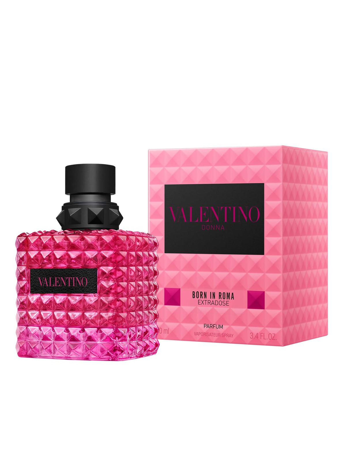 Valentino close-up of cap and glass texture highlighting craftsmanship and luxury