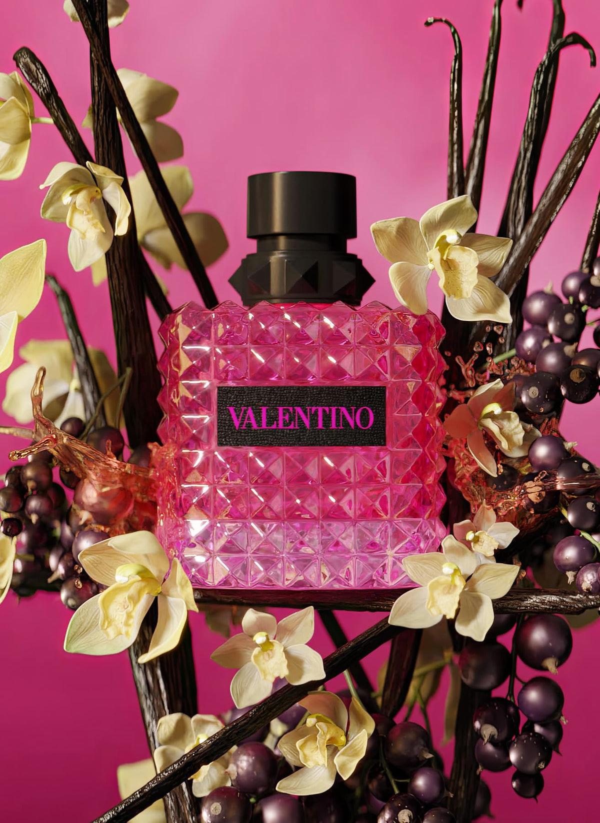 Valentino fragrance being sprayed on wrist demonstrating easy application and lasting scent