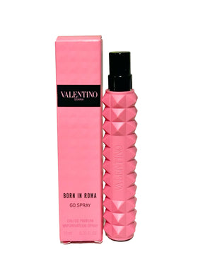 Valentino Donna Born In Roma front packaging showing the mini EDP bottle and elegant branding, perfect for travel