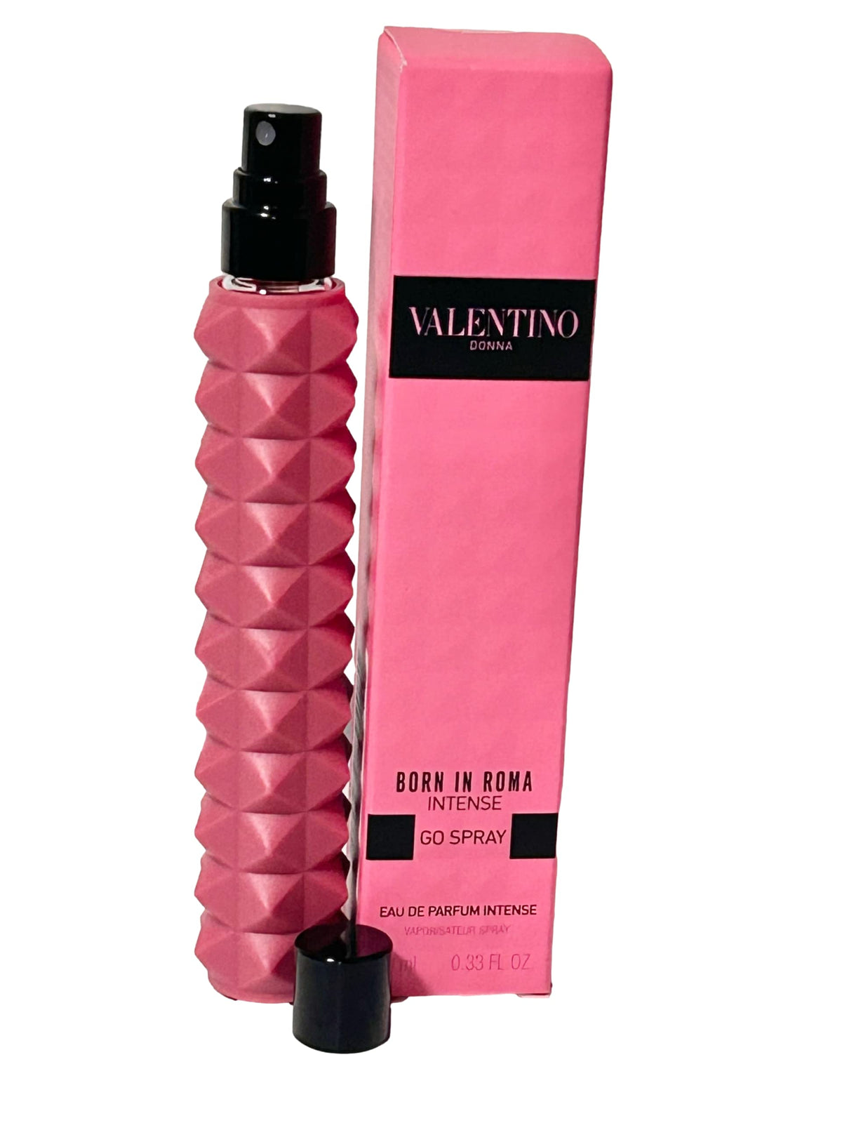 Valentino bottle close-up label showing brand name and scent details for authenticity reassurance