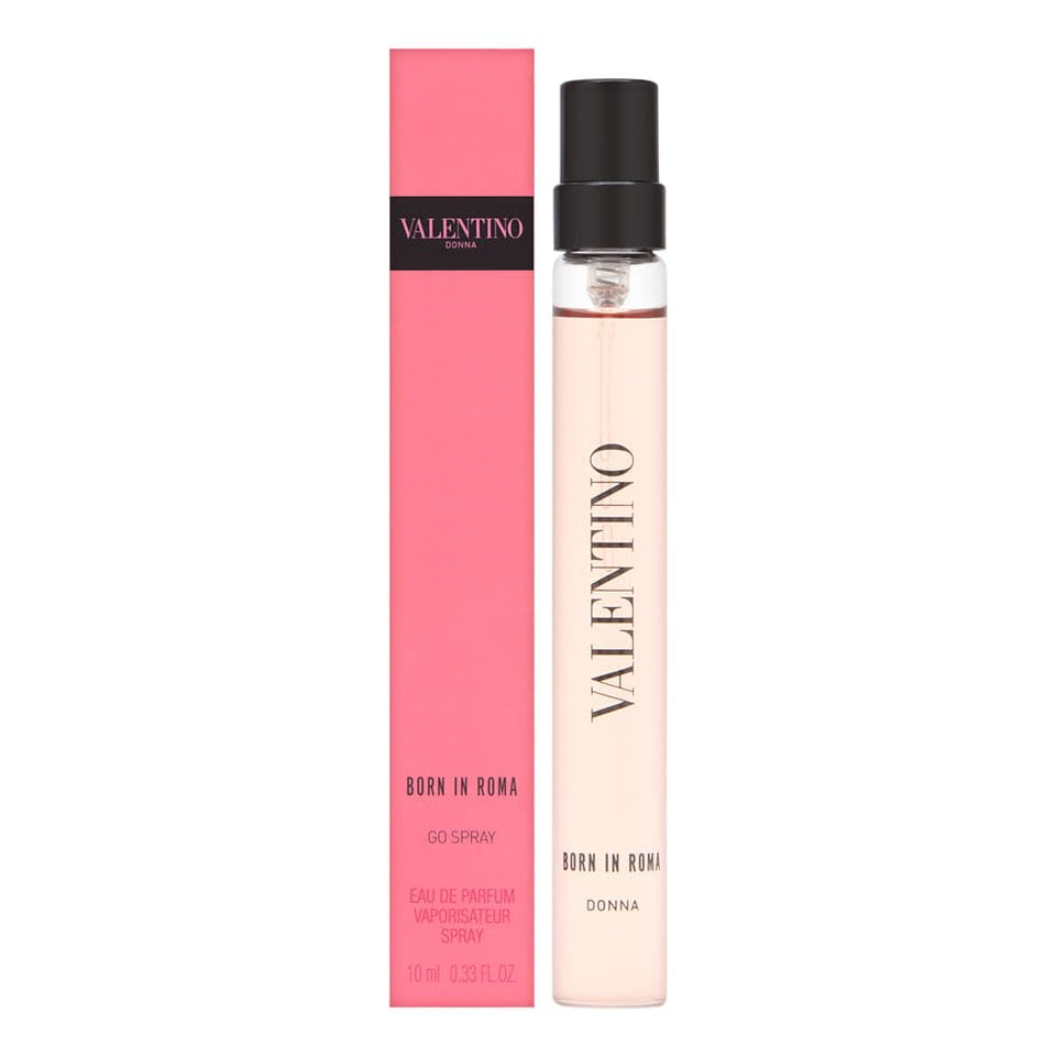 Valentino Donna bottle front view showing elegant design and portable convenience